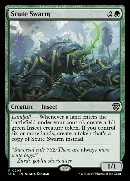 Scute Swarm, Magic card OTC 205 — Outlaws of Thunder Junction Commander set