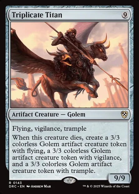 Triplicate Titan, Magic card DRC 143 — Aetherdrift Commander set