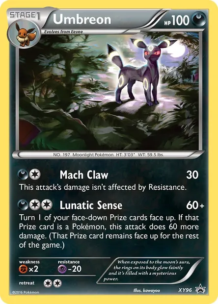 Umbreon, Pokémon card XY 96 — XY Black Star Promos set