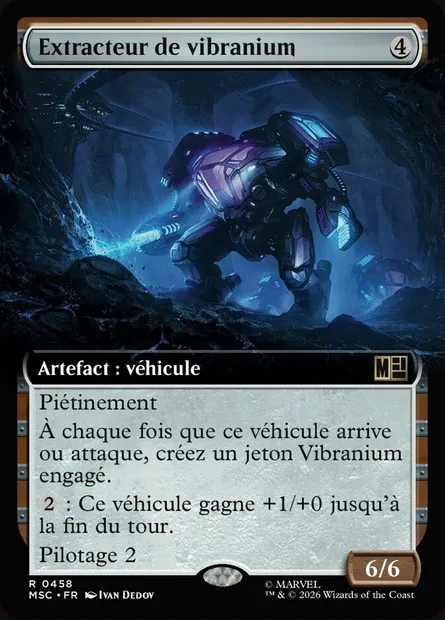 Extracteur de vibranium, carte Magic MSC 458 — extension Marvel Super Heroes Commander