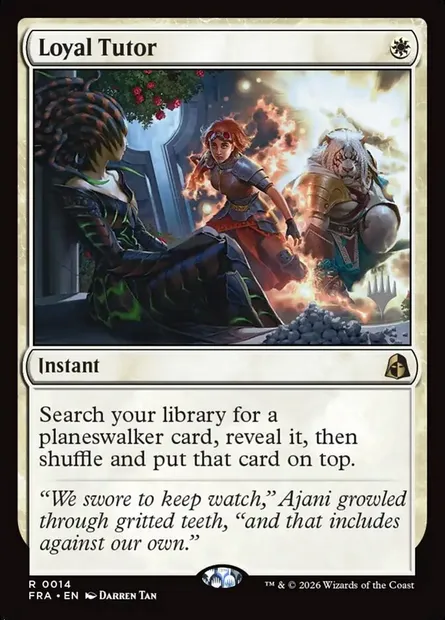Tuteur loyal, carte Magic PFRA 14p — extension Reality Fracture Promos