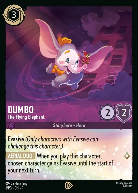Dumbo - The Flying Elephant, Disney Lorcana card P3-001 — P3 set