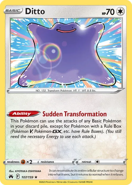 Ditto, Pokémon card CRZ 107 — Crown Zenith set
