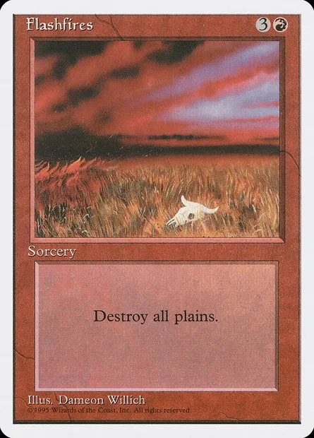 Feu de brousse, carte Magic 4ED 195 — extension Quatrième Edition