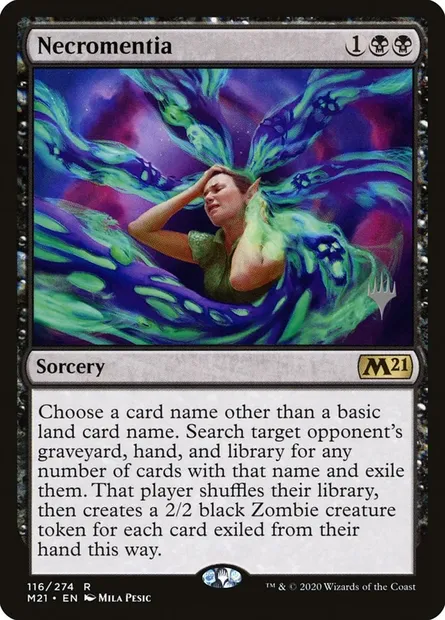 Necromentia, Magic card PM21 116p — Core Set 2021 Promos set
