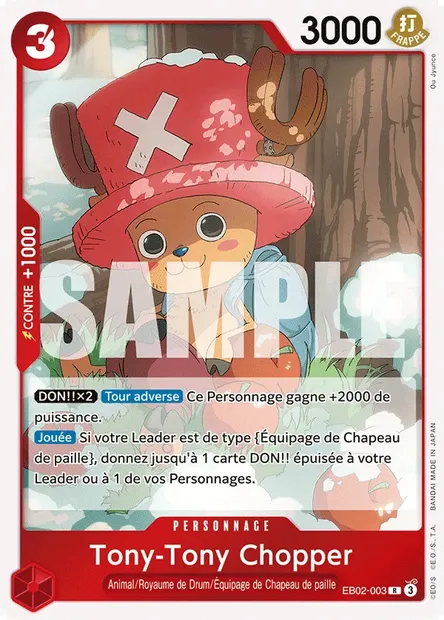 Tony-Tony Chopper, carte One Piece EB02-003 — extension Anime 25th Collection