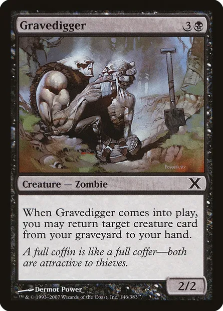 Gravedigger, Magic card 10E 146 — Tenth Edition set
