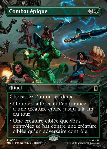 Combat épique, carte Magic MSH 351 — extension Marvel Super Heroes