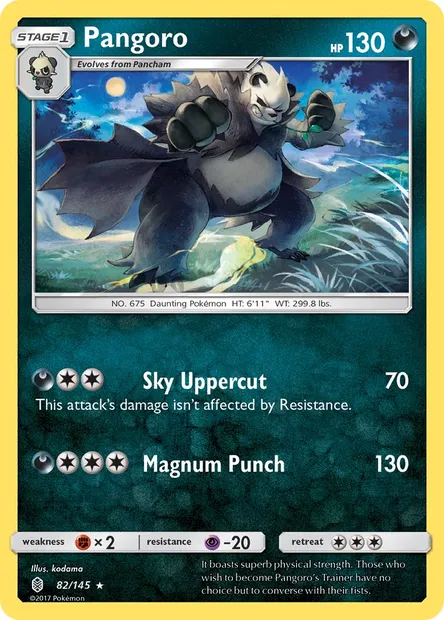 Pangoro, Pokémon card GRI 82 — Guardians Rising set
