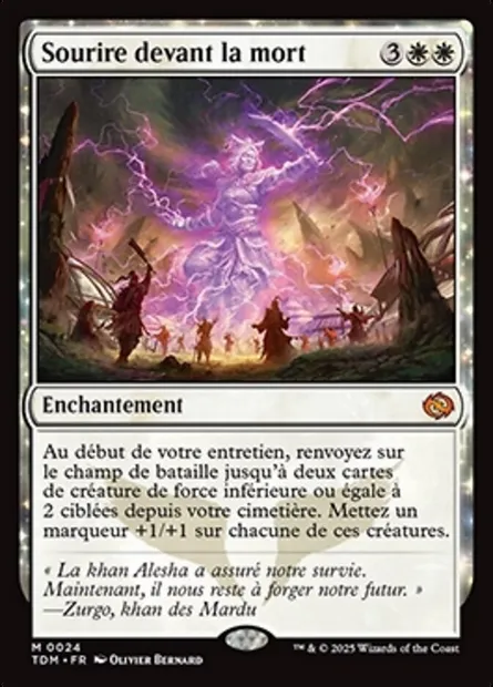 Sourire devant la mort, carte Magic TDM 24 — extension Tarkir: Dragonstorm