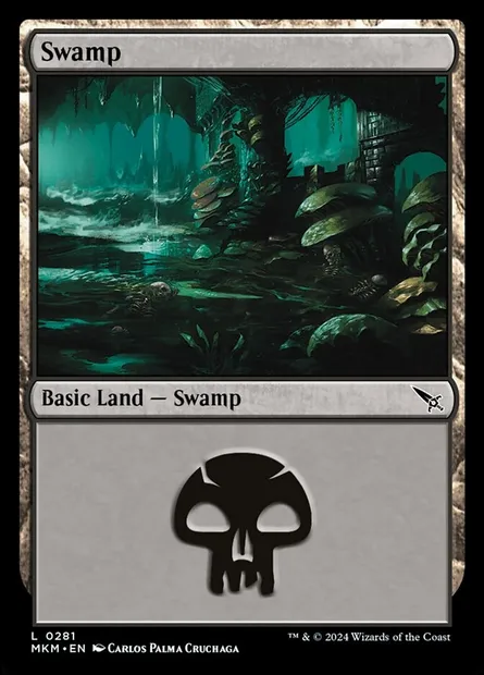 Swamp, Magic card MKM 281 — Murders at Karlov Manor set