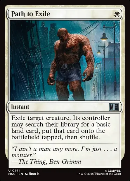 Path to Exile, Magic card MSC 141 — Marvel Super Heroes Commander set