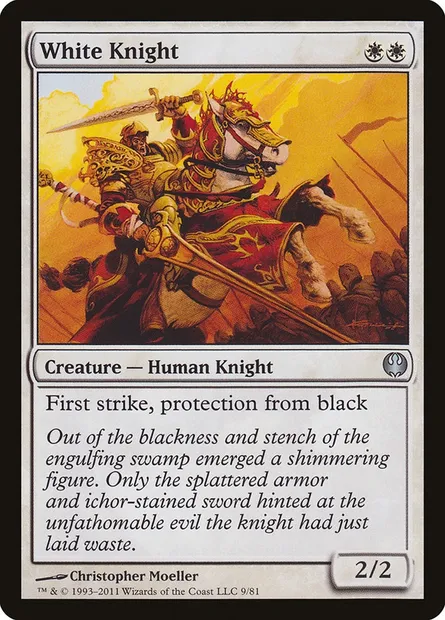 White Knight, Magic card DDG 9 — Duel Decks: Knights vs. Dragons set