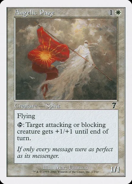 Angelic Page, Magic card 7ED 1 — Seventh Edition set