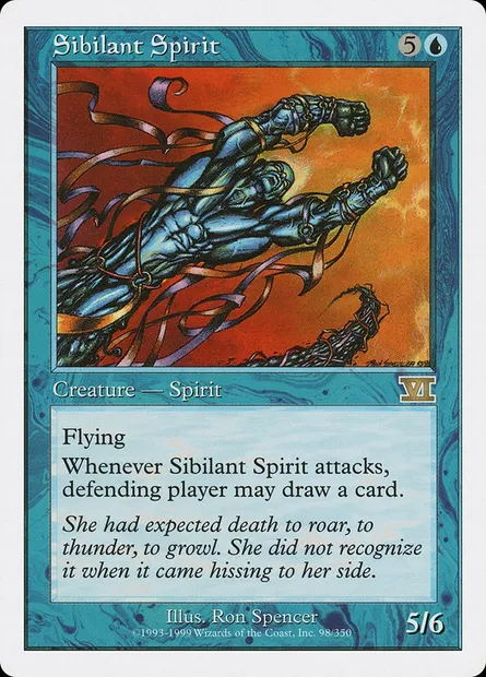 Sibilant Spirit, Magic card 6ED 98 — Classic Sixth Edition set