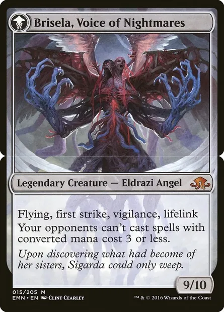 Brisela, Voice of Nightmares, Magic card EMN 15b — Eldritch Moon set