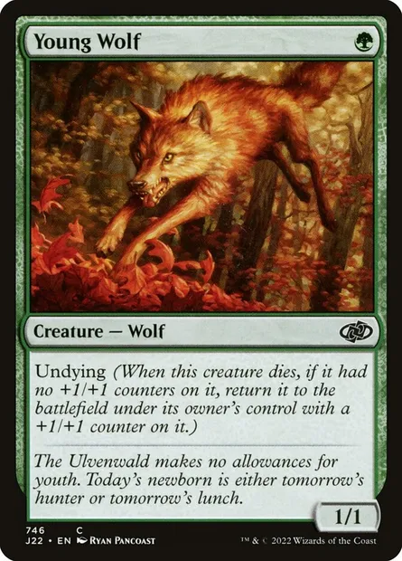 Young Wolf, Magic card J22 746 — Jumpstart 2022 set