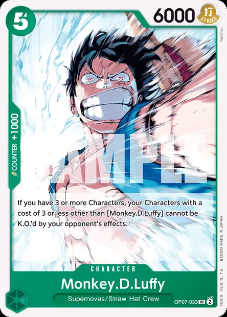 Monkey.D.Luffy, One Piece card OP07-033 — 500 YEARS IN THE FUTURE set