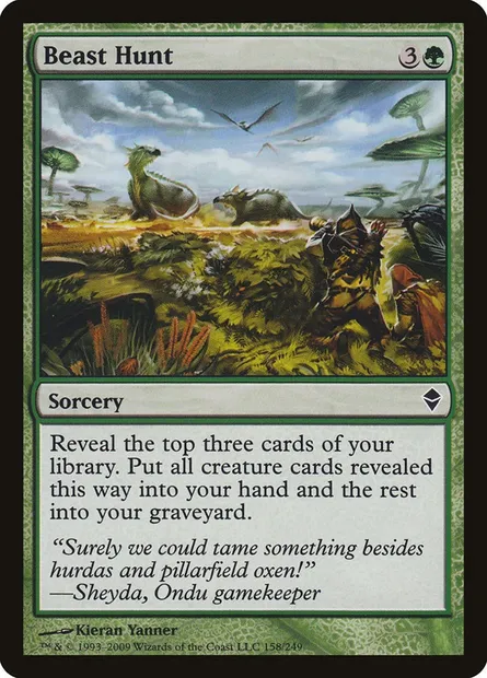 Beast Hunt, Magic card ZEN 158 — Zendikar set