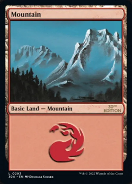 Mountain, Magic card 30A 293 — 30th Anniversary Edition set
