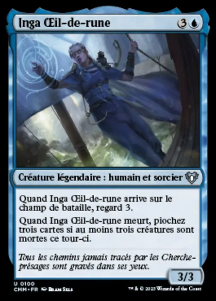Inga Œil-de-rune, carte Magic CMM 100 — extension Commander Masters