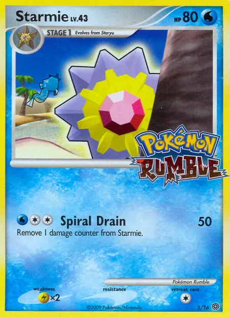 Staross, carte Pokémon RM 5 — extension Pokémon Rumble