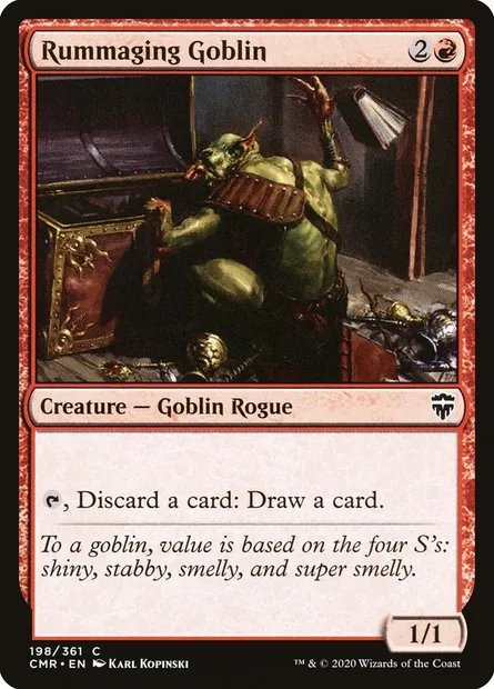 Rummaging Goblin, Magic card CMR 198 — Commander Legends set