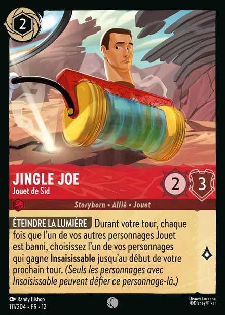 Jingle Joe - Jouet de Sid, carte Disney Lorcana CH12-111 — extension Contrées Inconnues