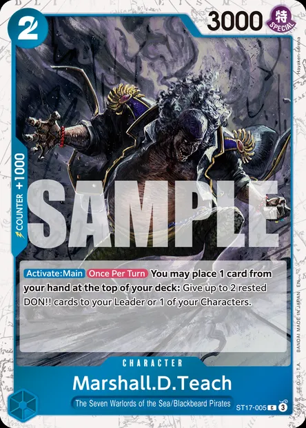 Marshall.D.Teach, One Piece card ST17-005 — Blue Donquixote Doflamingo set