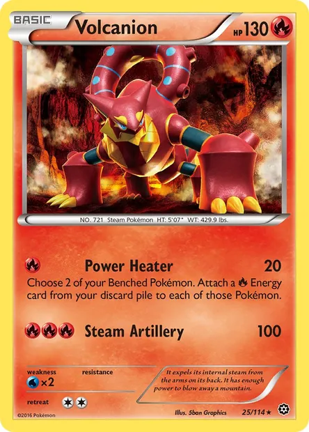 Volcanion, Pokémon card STS 25 — Steam Siege set