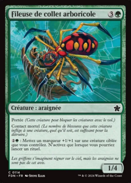 Fileuse de collet arboricole, carte Magic FDN 114 — extension Foundations
