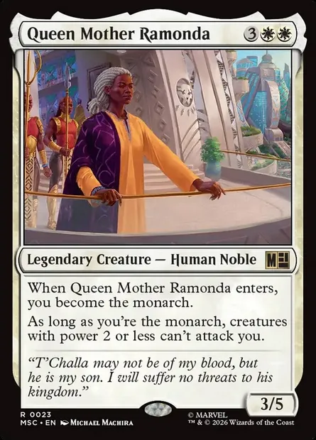 Queen Mother Ramonda, Magic card MSC 23 — Marvel Super Heroes Commander set