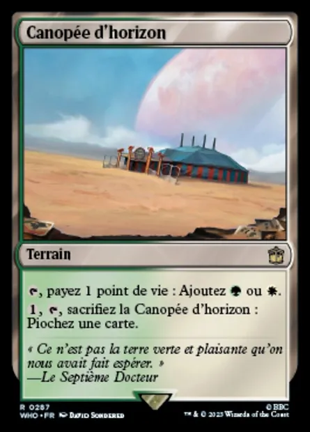 Canopée d'horizon, carte Magic WHO 287 — extension Doctor Who