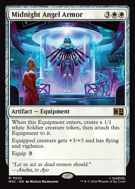 Midnight Angel Armor, Magic card MSC 22 — Marvel Super Heroes Commander set