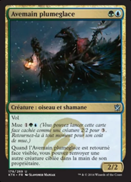 Avemain plumeglace, carte Magic KTK 178 — extension Les Khans de Tarkir