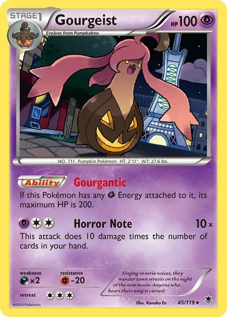 Gourgeist, Pokémon card PHF 45 — Phantom Forces set