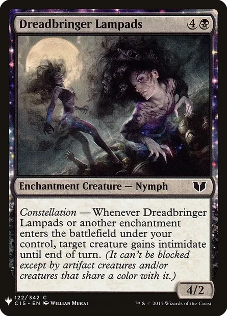 Dreadbringer Lampads, Magic card PLST C15-122 — The List set
