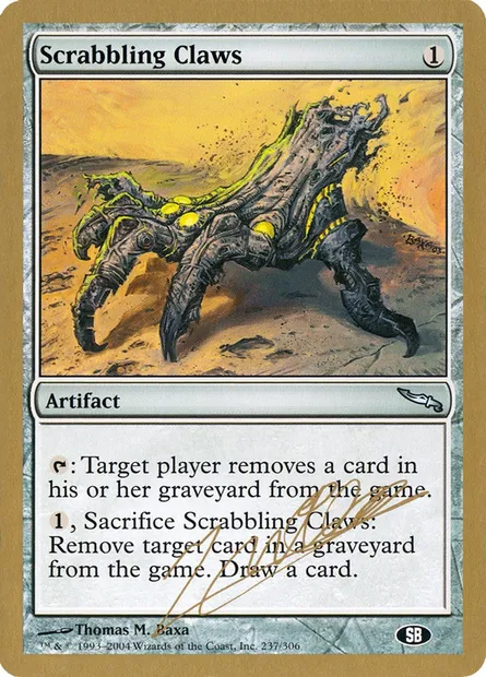 Scrabbling Claws, Magic card WC04 jn237sb — World Championship Decks 2004 set