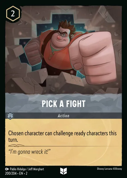 Pick a Fight, Disney Lorcana card CH2-200 — Rise of the Floodborn set