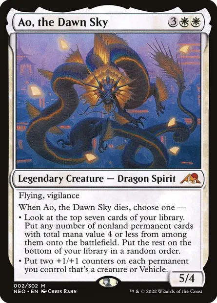 Ao, the Dawn Sky, Magic card NEO 2 — Kamigawa: Neon Dynasty set