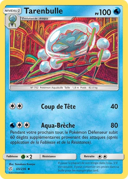 Tarenbulle, carte Pokémon CEC 65 — extension Éclipse Cosmique