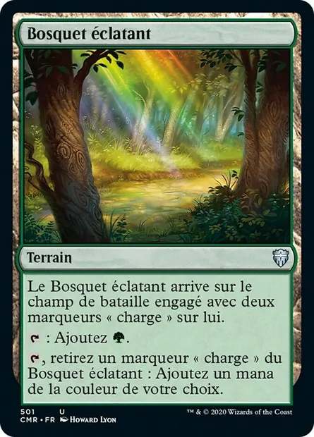 Bosquet éclatant, carte Magic CMR 501 — extension Commander Legends