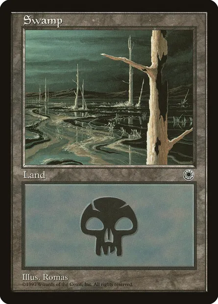 Swamp, Magic card POR 206 — Portal set