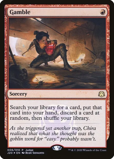Gamble, Magic card J20 6 — Judge Gift Cards 2020 set