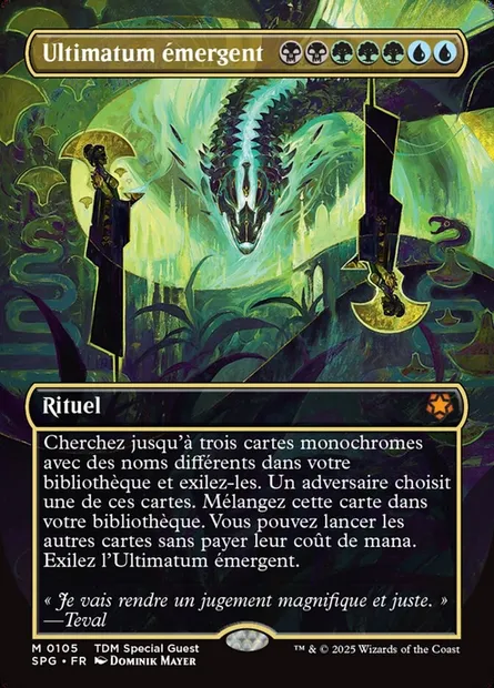Ultimatum émergent, carte Magic SPG 105 — extension Special Guests