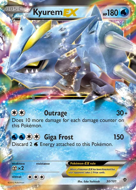 Kyurem-EX, Pokémon card PLB 30 — Plasma Blast set
