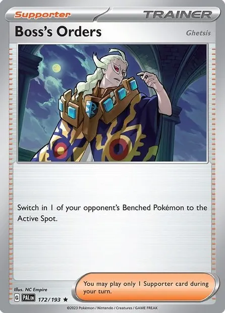 Boss's Orders - Ghetsis, Pokémon card TDX 172 — Theme Deck & Blisters Exclusives set