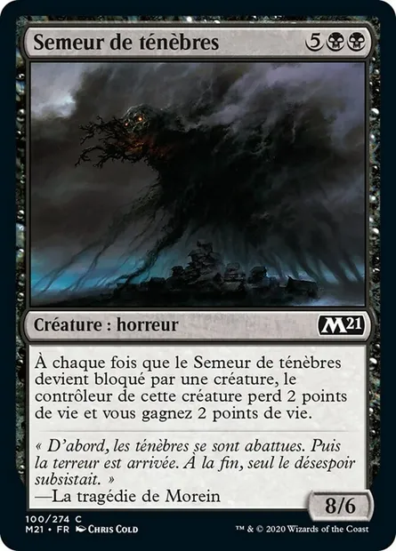 Semeur de ténèbres, carte Magic M21 100 — extension Core Set 2021