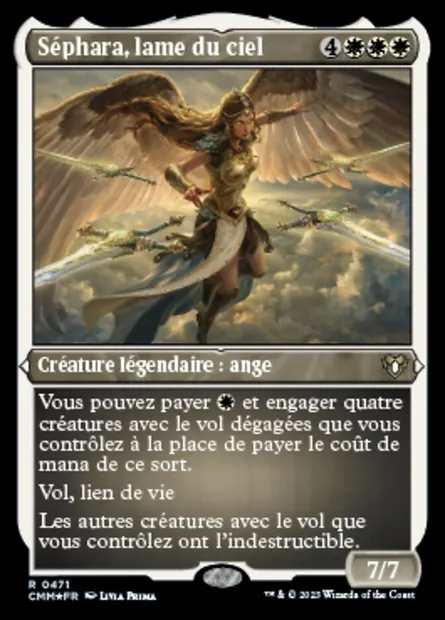 Séphara, lame du ciel, carte Magic CMM 471 — extension Commander Masters