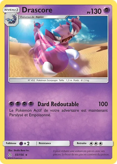 Drascore, carte Pokémon UPR 55 — extension Ultra-Prisme